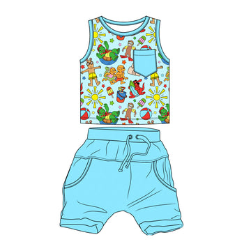 Summer Storybook Friends Daywear Tank top/Short Set **PreOrder**