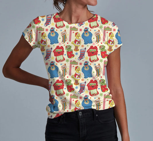 Christmas Street Adult Women's T-shirt **PreOrder**
