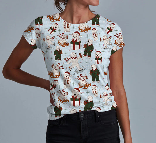 A Beary Merry Christmas Adult Women's T-shirt **PreOrder**