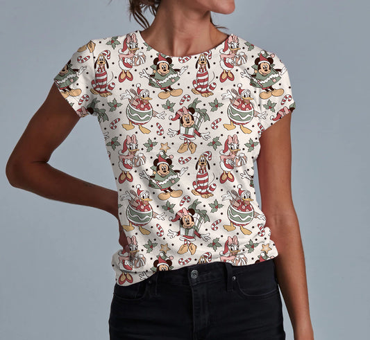 Holly Jolly Friends Adult Women's T-shirt **PreOrder**