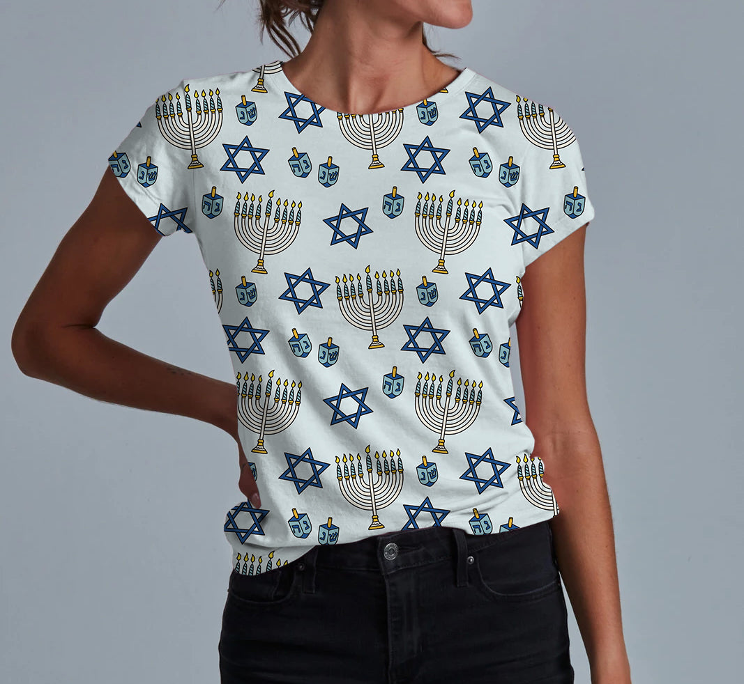 Happy Hannukah Adult Women's T-shirt **PreOrder**
