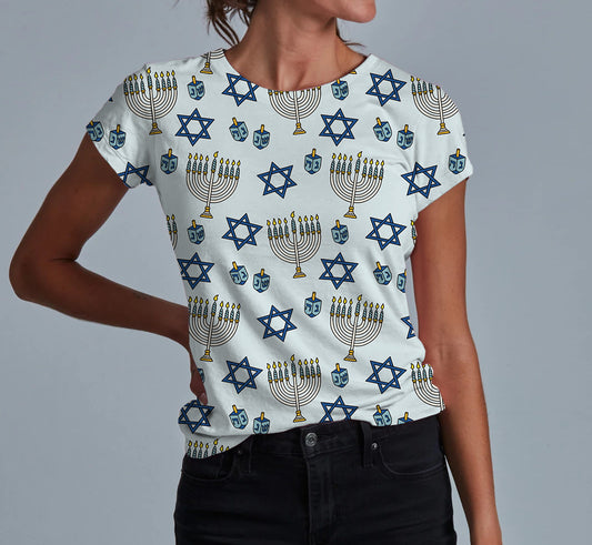 Happy Hannukah Adult Women's T-shirt **PreOrder**