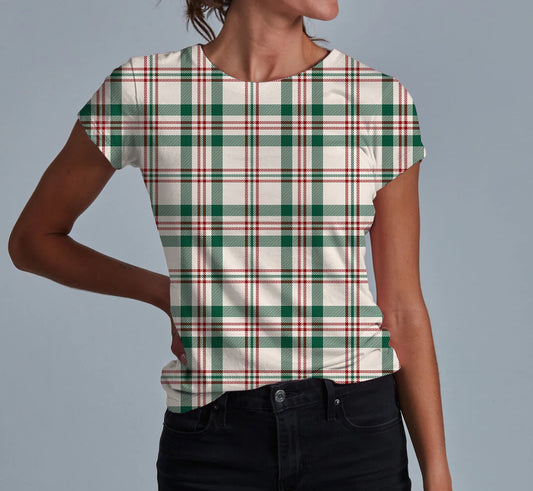 Wrapped in Plaid Adult Women's T-shirt **PreOrder**