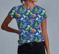 Blue Christmas Cheer Adult Women's T-shirt **PreOrder**
