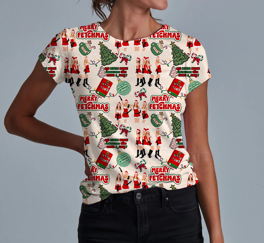 Merry Fetchmas Adult Women's T-shirt **PreOrder**