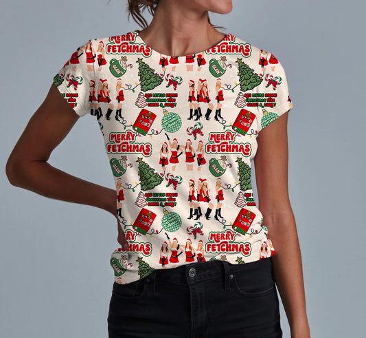 Merry Fetchmas Adult Women's T-shirt **PreOrder**