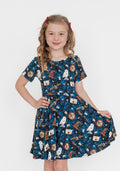 Mischief at Platform 9 3/4 Youth Twirl Dress *RTS*