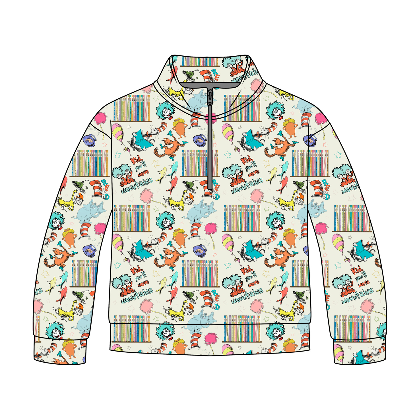 Silly Scribble Squad Quarter Zip-Up *RTS*