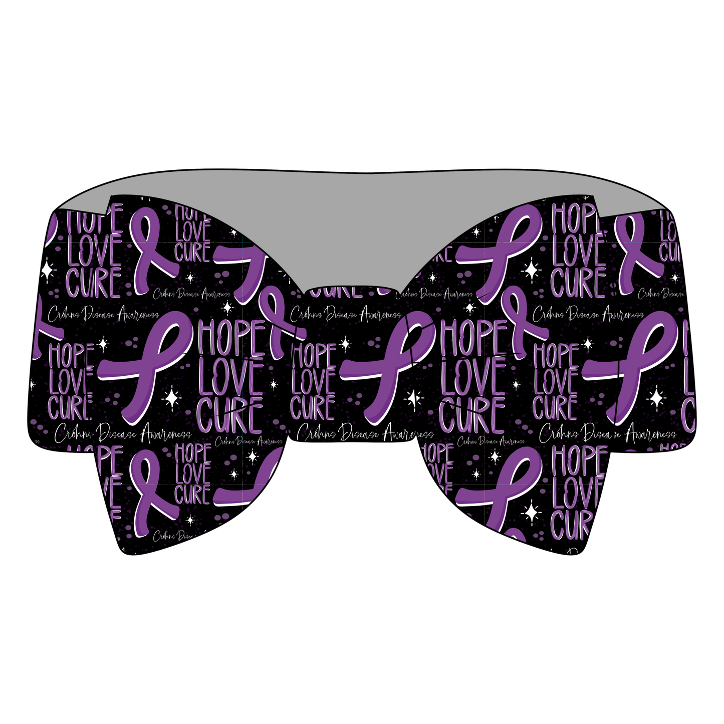 Crohn's Disease Awareness Bamboo Bow Headband *RTS*