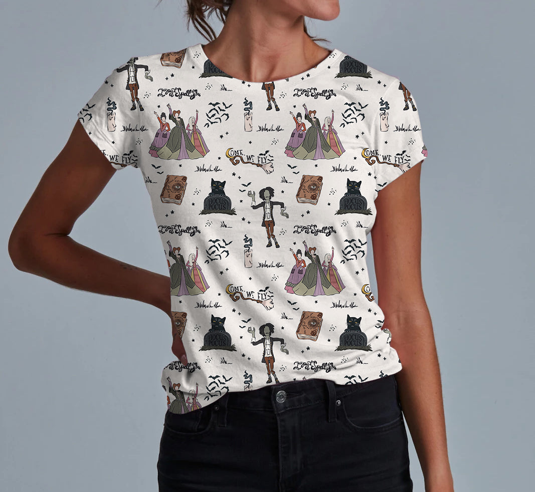 Spooky Spellbound Sisters Adult Women's T-shirt **PreOrder**