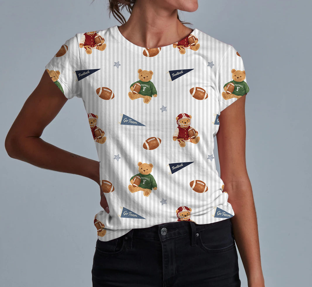 Touchdown Teddies Adult Women's T-shirt **PreOrder**