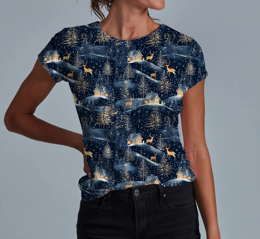 A Woodland Winter Adult Women's T-shirt **PreOrder**