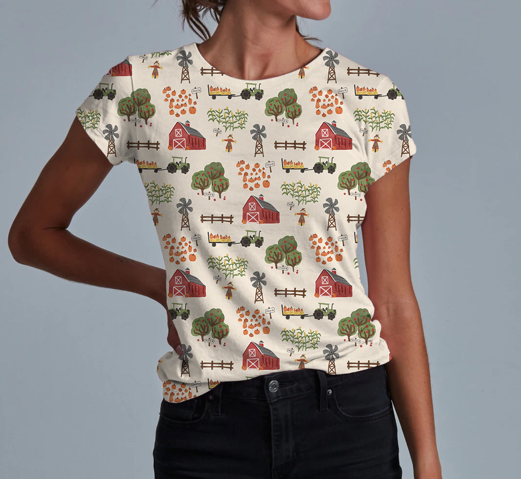 Autumn on the Farm Adult Women's T-shirt **PreOrder**