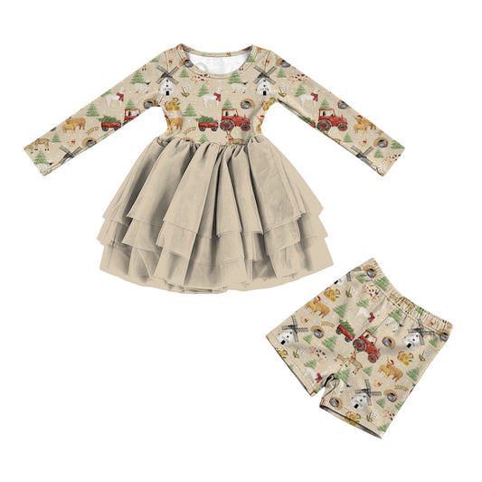 Merry Little Farmstead Youth Tutu Dress **PreOrder**