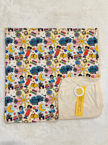 Tick Tock & Tidy Up Bamboo Blanket *RTS*