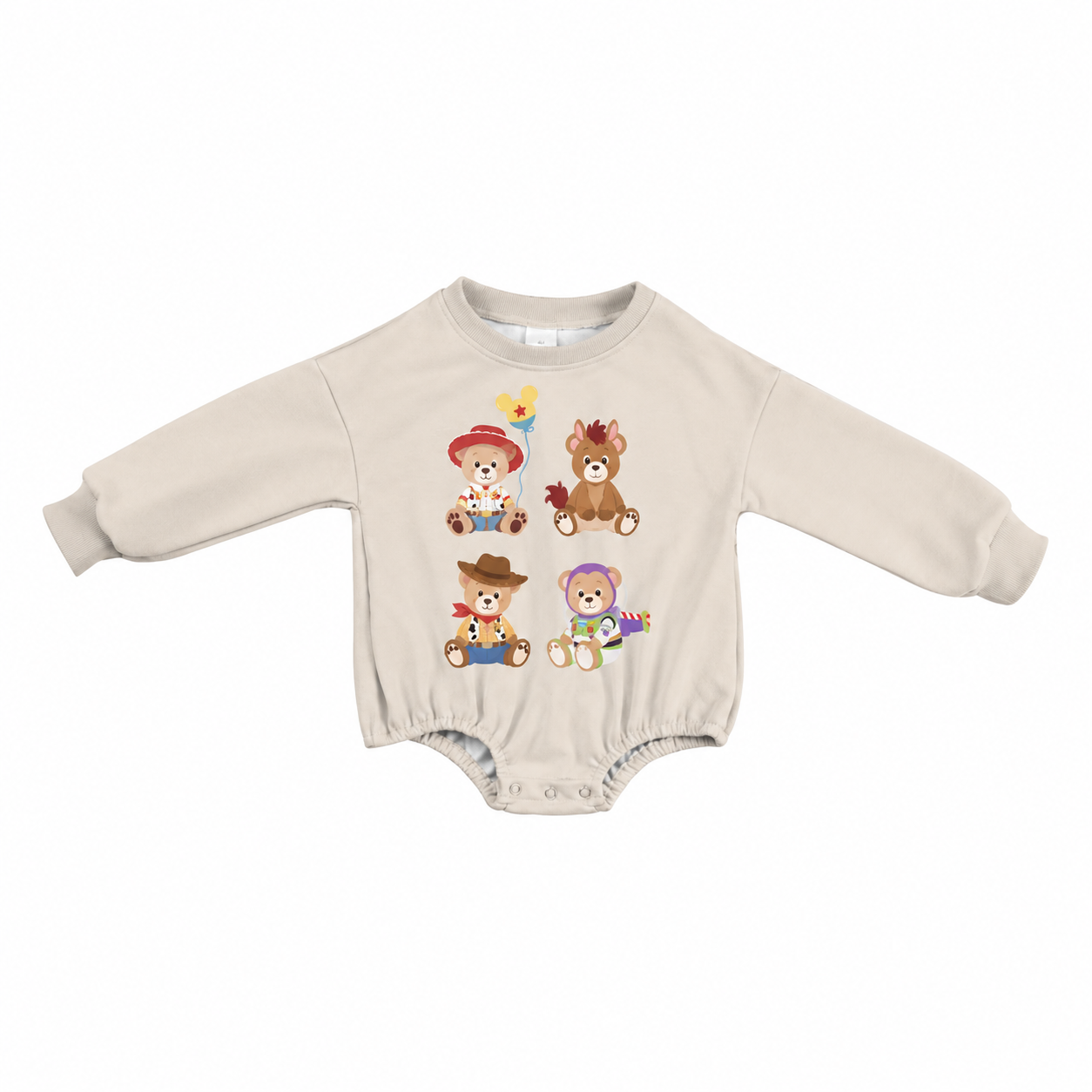 Teddy Toyland Sweatshirt Bubble Romper **PreOrder**