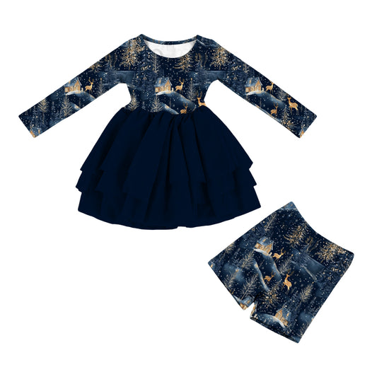 A Woodland Winter Youth Tutu Dress **PreOrder**