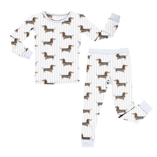 Doxie Daydreams Blue Youth Pant Set **PreOrder**