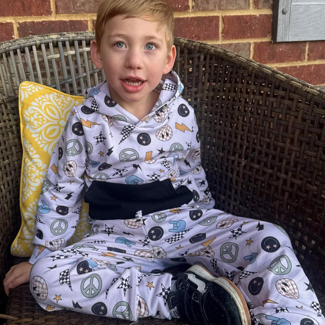 Smiley Drip Youth Sweatshirt Set *RTS*