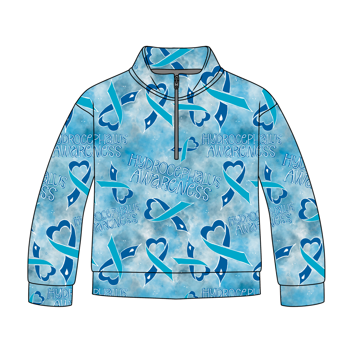 Hydrocephalus Awareness Quarter Zip-Up **PreOrder**