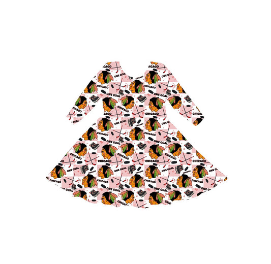 Chicago Hockey Youth Twirl Dress *RTS*
