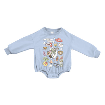 Toybox Takeover Medically Adaptable Sweatshirt Romper *RTS*