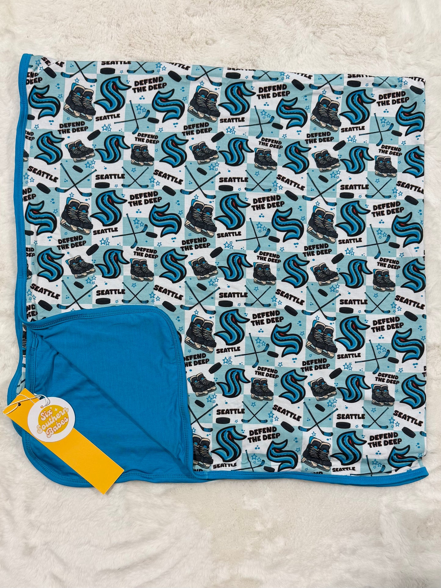 Seattle Hockey Bamboo Blanket *RTS*