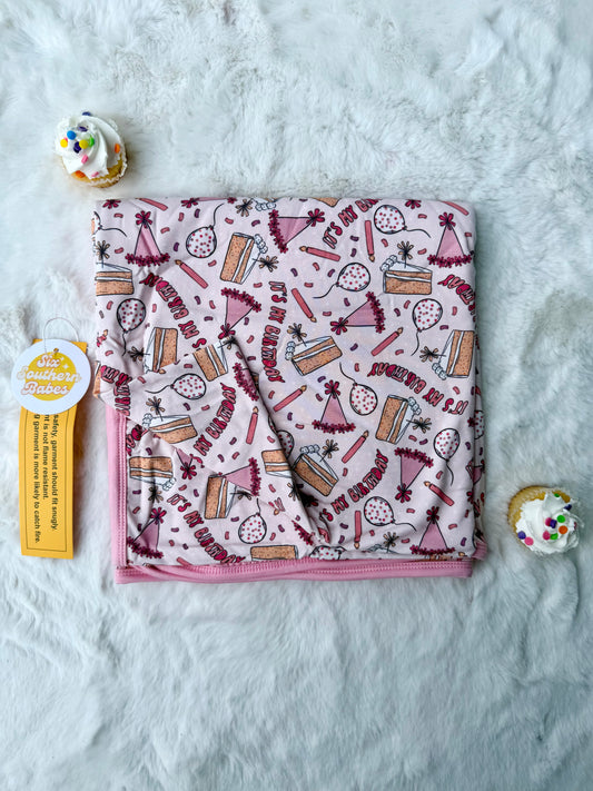 Birthday Girl Bamboo Blanket *RTS*