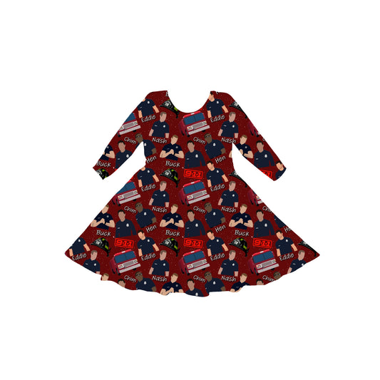 911 Youth Twirl Dress *RTS*
