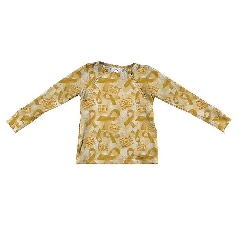 Childhood Cancer Awareness Port Accessible Long Sleeve Shirt *RTS*