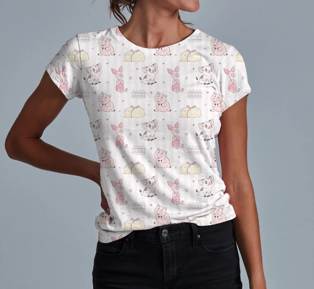 Piggy Pals Adult Women's T-shirt **PreOrder**