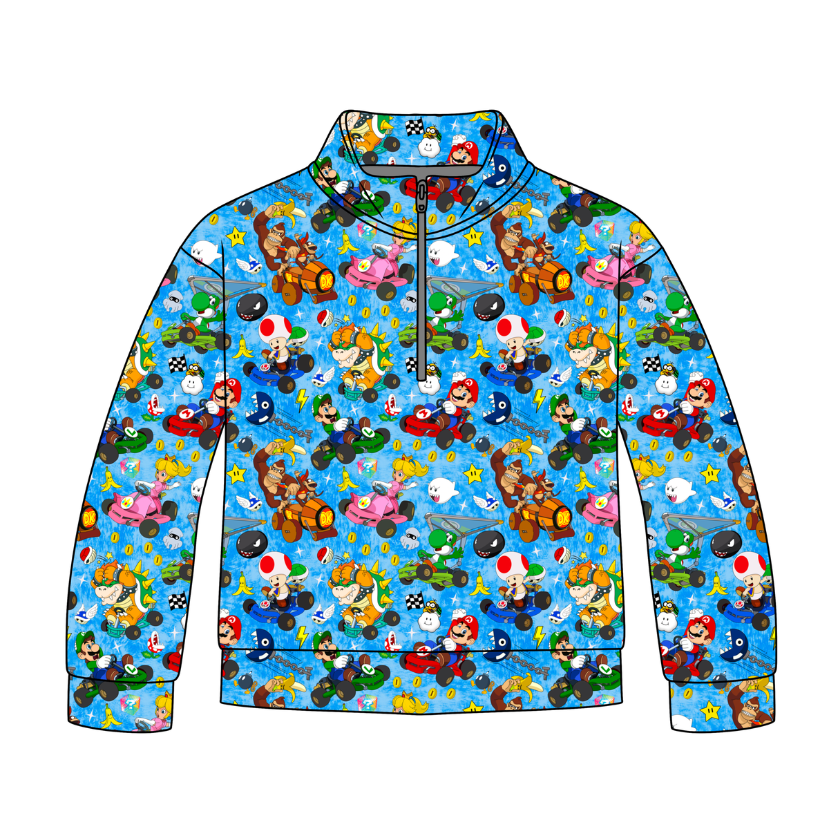 Banana Peel Burnout Adult Quarter Zip-Up **PreOrder**