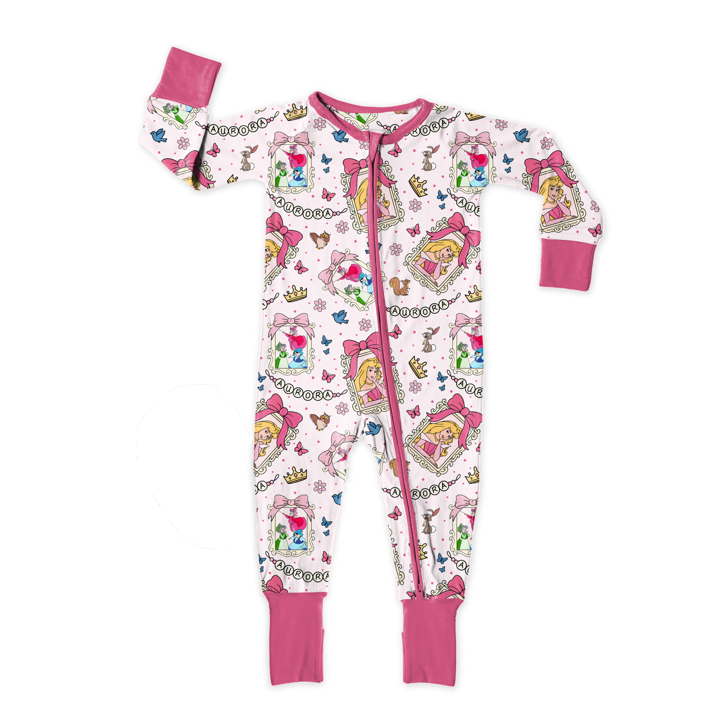 A Kiss for the Princess Medically Adaptable Zipper Sleeper *RTS*