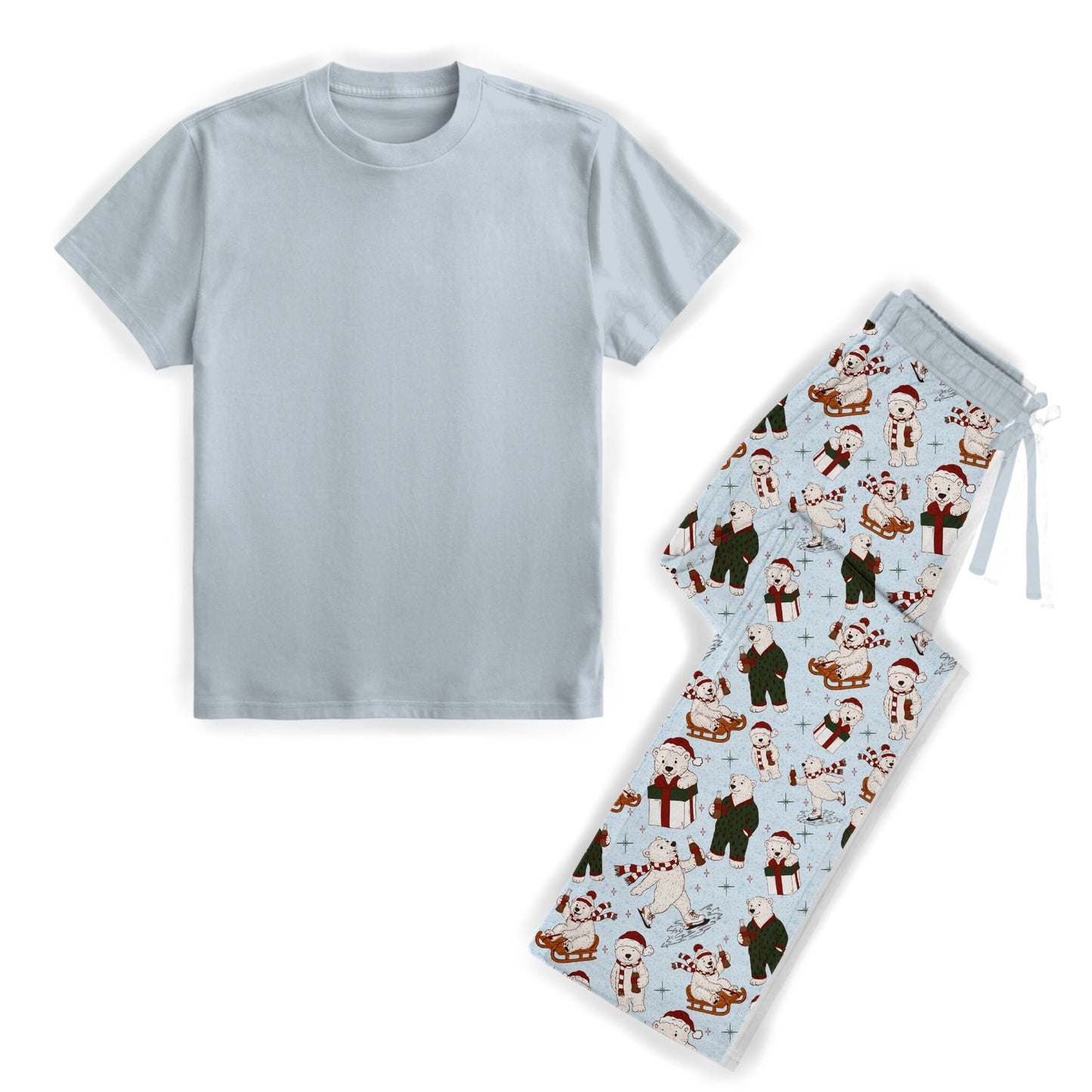 A Beary Merry Christmas Men's Bamboo Matching Lounge Set **PreOrder**