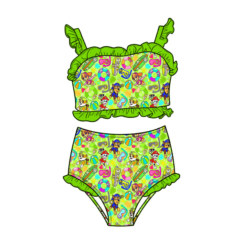 Poolside Pups 2-peice High-Waisted Swimwear *RTS*