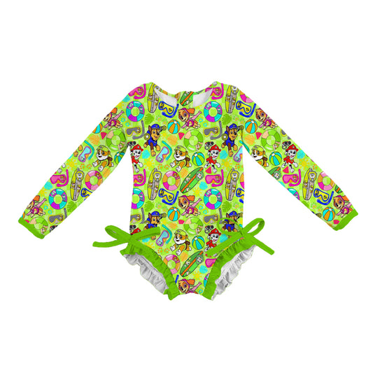 Poolside Pups Rashguard One-Piece Swimwear *RTS*