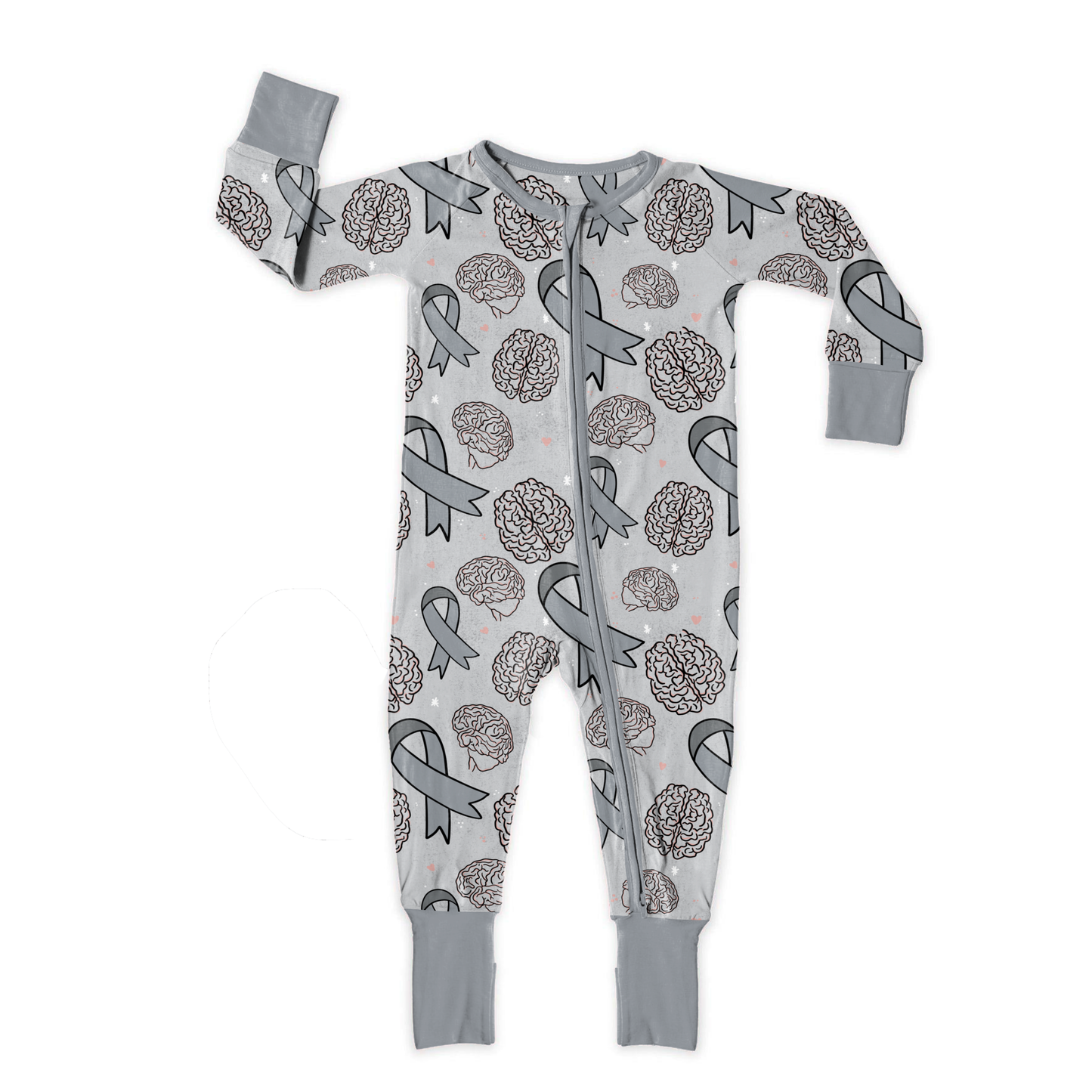 Brain Cancer & Tumor Awareness Zipper Sleeper *RTS*