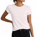 Pale Pink Solid Color Adult Women's T-shirt *RTS*