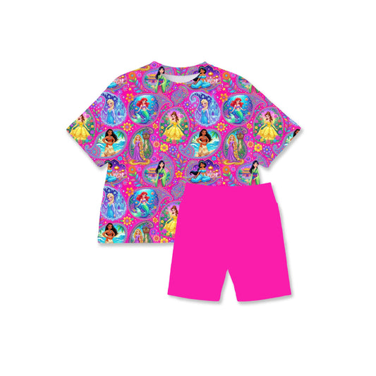 Paisley Princesses Youth Girls Biker Short Set *RTS*