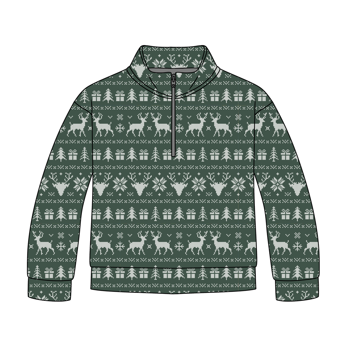 Winter Knit Wishes Adult Quarter Zip-Up **PreOrder**