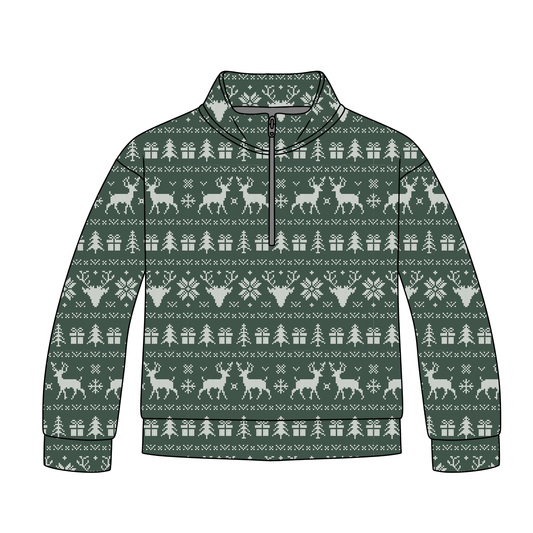 Winter Knit Wishes Adult Quarter Zip-Up **PreOrder**
