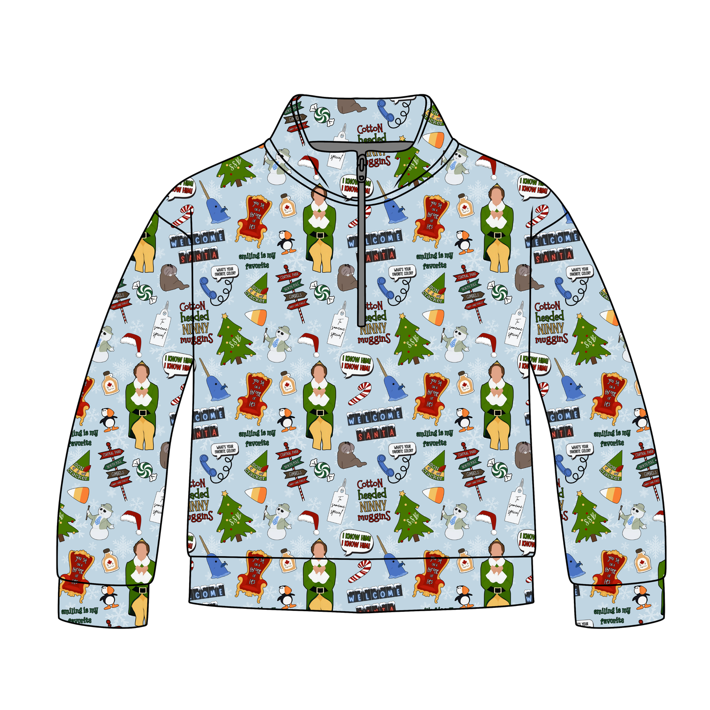 Jingle Bell Buddy Adult Quarter Zip-Up **PreOrder**