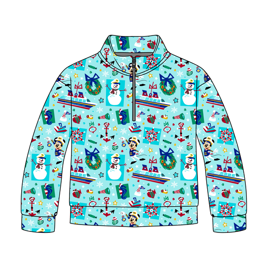 A Holiday At Sea Adult Quarter Zip-Up **PreOrder**