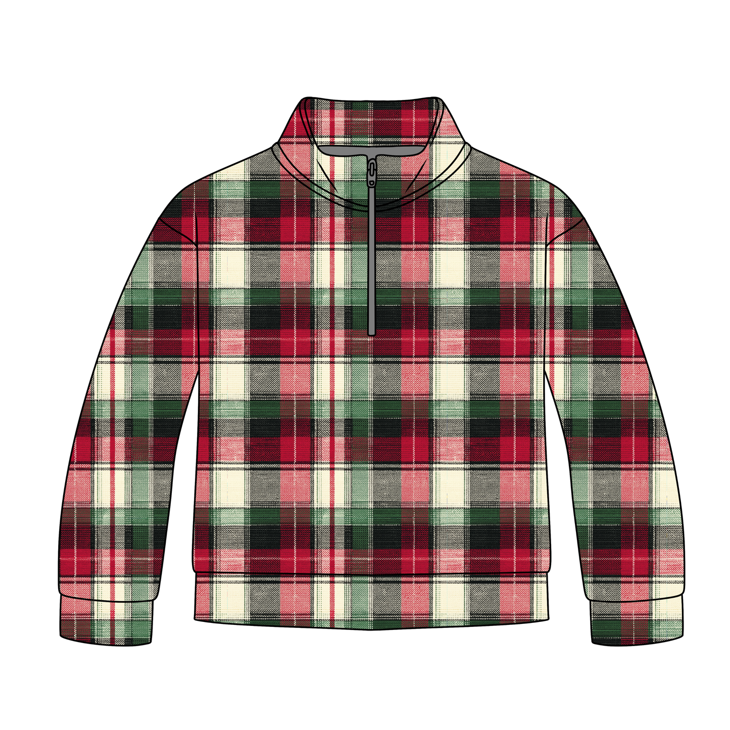 Yuletide Tartan Adult Quarter Zip-Up **PreOrder**