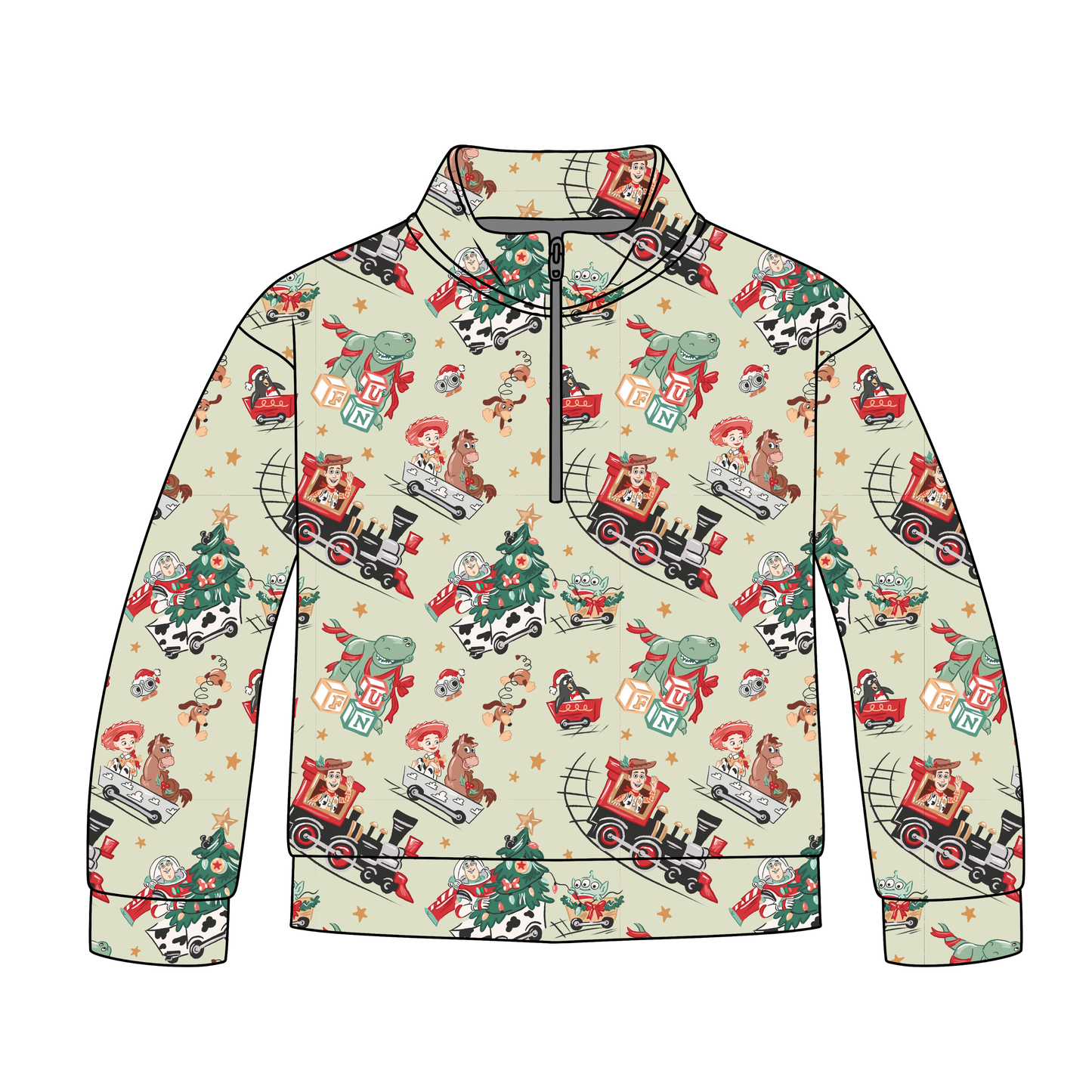 Toybox Tidings Adult Quarter Zip-Up **PreOrder**