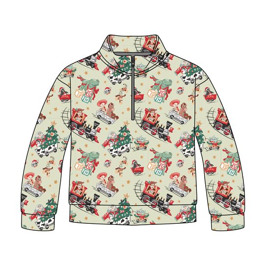 Toybox Tidings Adult Quarter Zip-Up **PreOrder**