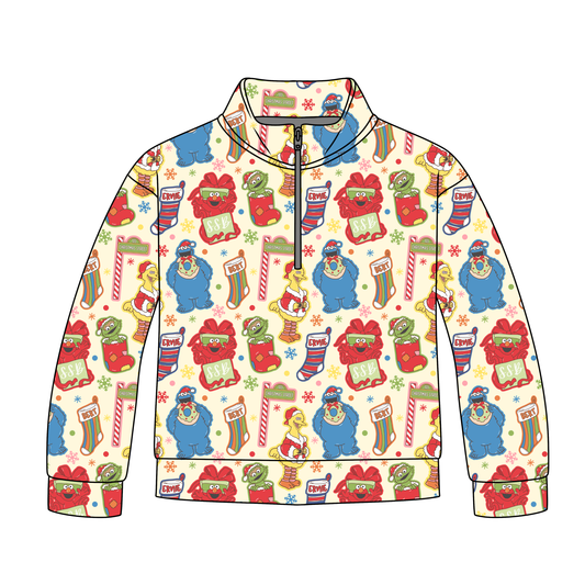 Christmas Street Adult Quarter Zip-Up **PreOrder**