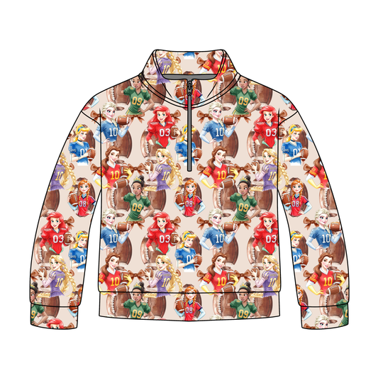 Fairytale Football Adult Quarter Zip-Up **PreOrder**