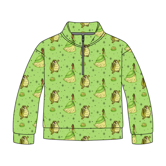 Froggy Fairytale Fun Adult Quarter Zip-Up *RTS*