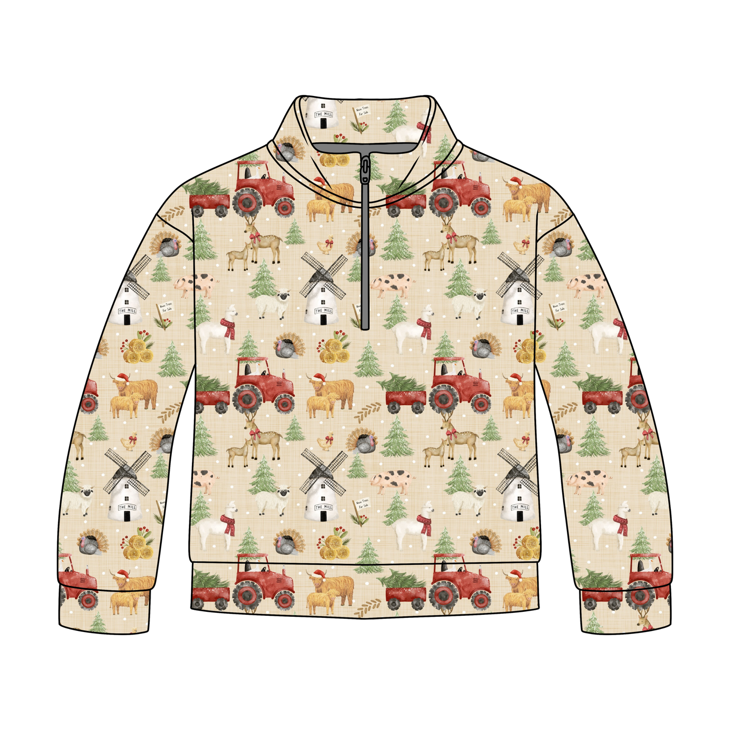 Merry Little Farmstead Quarter Zip-Up **PreOrder**
